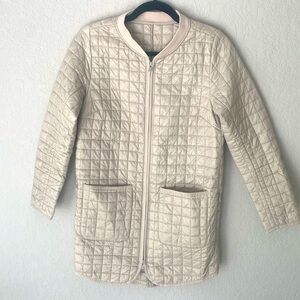 Athleta Quilted Puffer Parka XS Cream